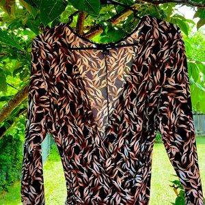 Beautiful black and brown dress! XL & sassy!